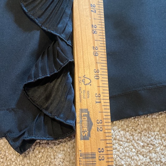 Banana Republic Whimigoth Silk Ruffle Shift Dress Black Size MP - Picture 7 of 11